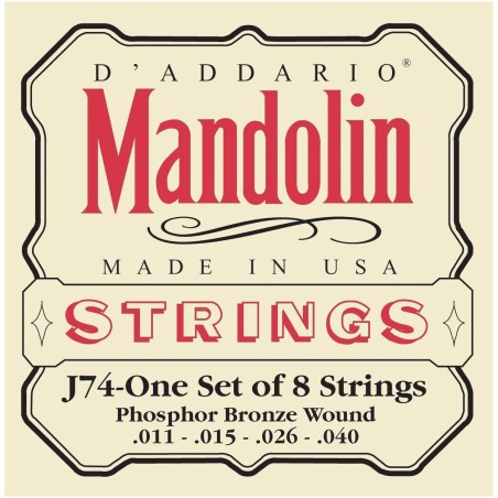 D'Addario EJ74 Mandolin Medium 11-40