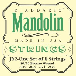 D'Addario EJ62 Mandolin Light 10-34