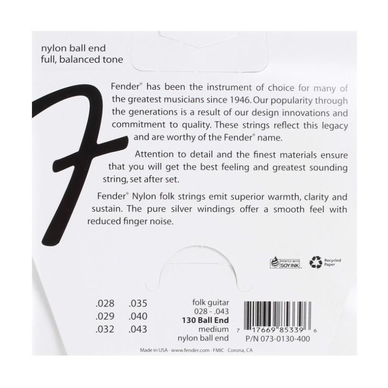 Fender 130 Nylon Ball End 28-43