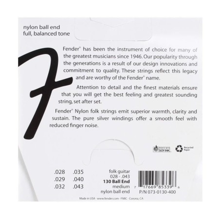 Fender 130 Nylon Ball End 28-43