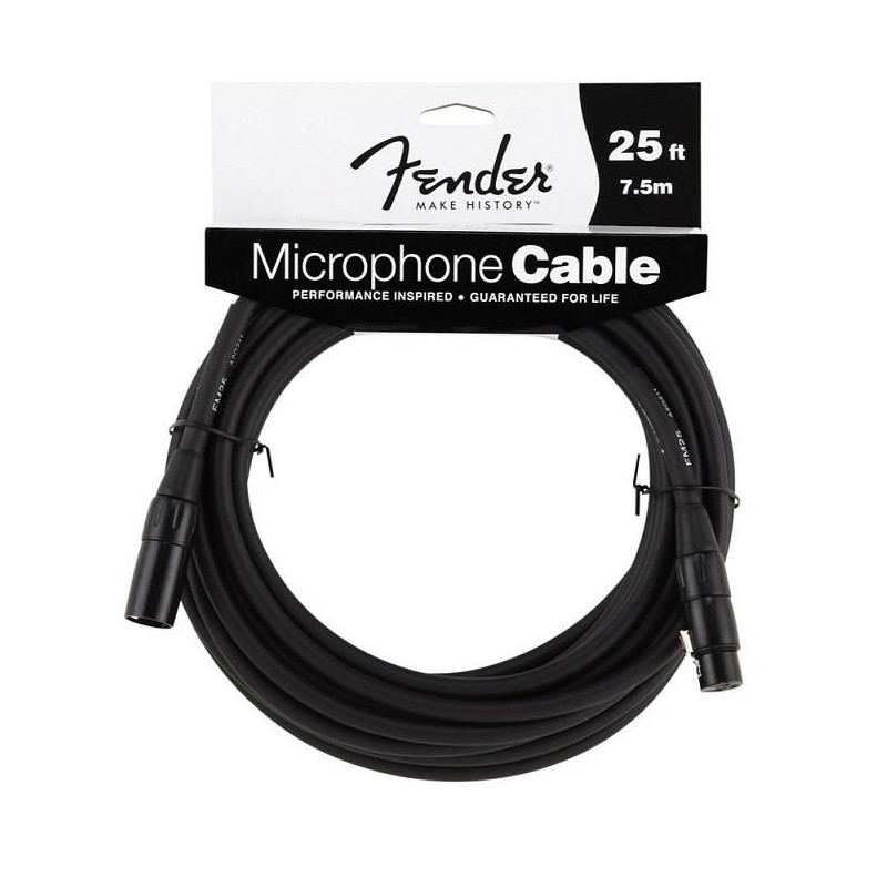 Fender Microphone Cable 7,5 mt Black