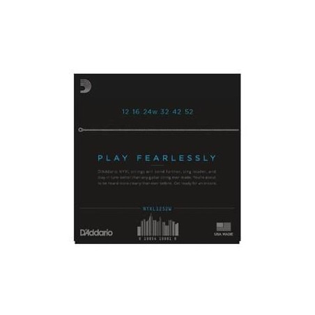 D'Addario NYXL1252W Light Wound 3rd 12-52