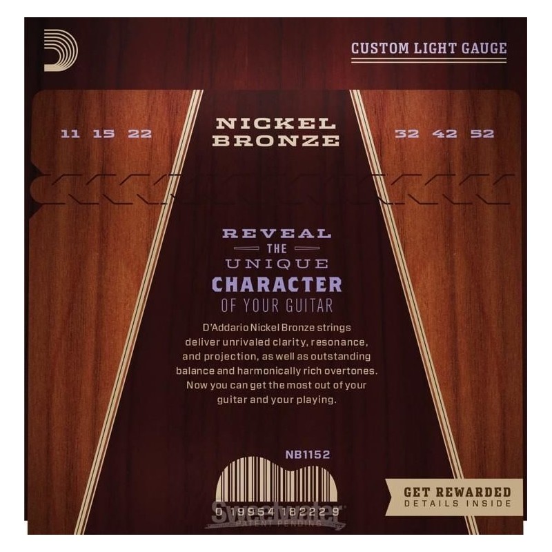 D'Addario NB1152 Custom Light 11-52