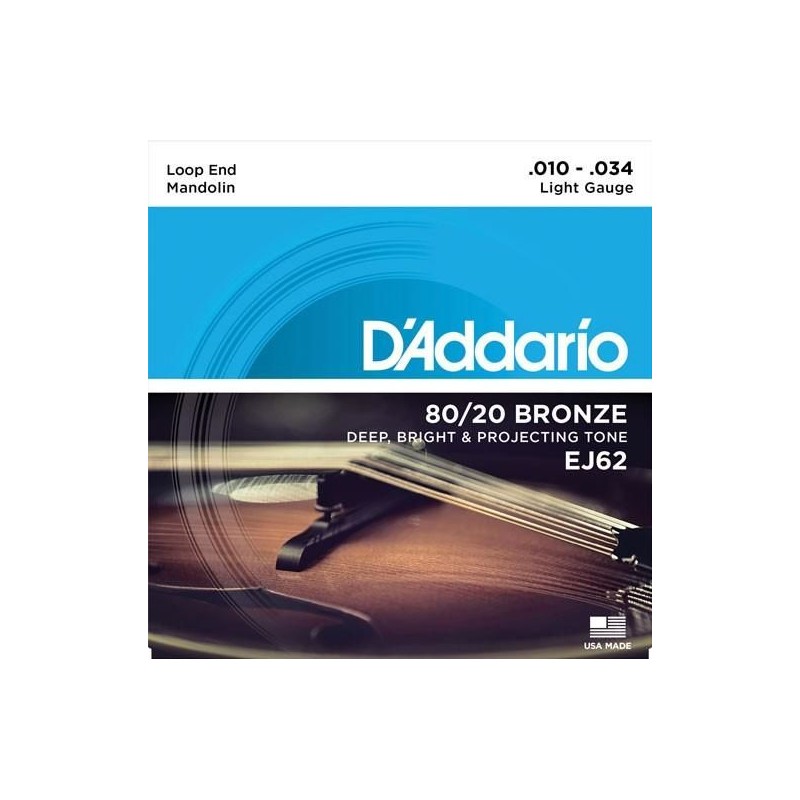 D'Addario EJ62 Mandolin Light 10-34
