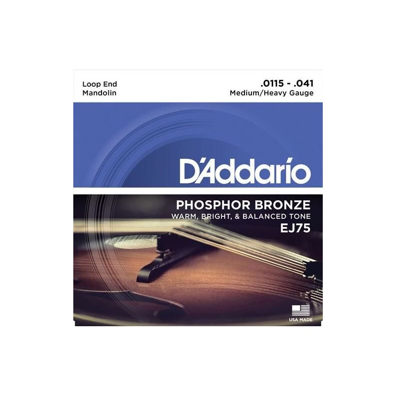 D'Addario EJ75 Mandolin Medium/Heavy 11.5-41