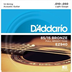 D'Addario EZ940 12 String Light 10-50