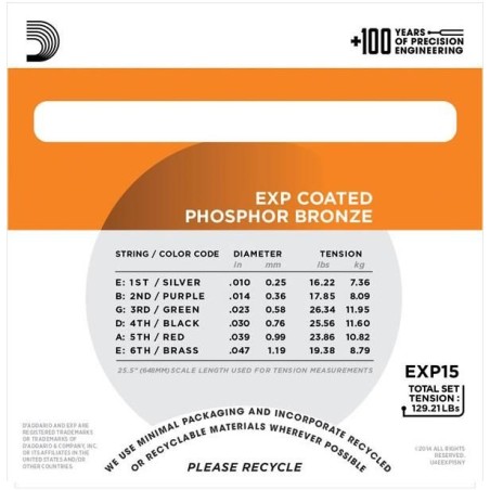 D'Addario EXP15 Extra Light 10-47
