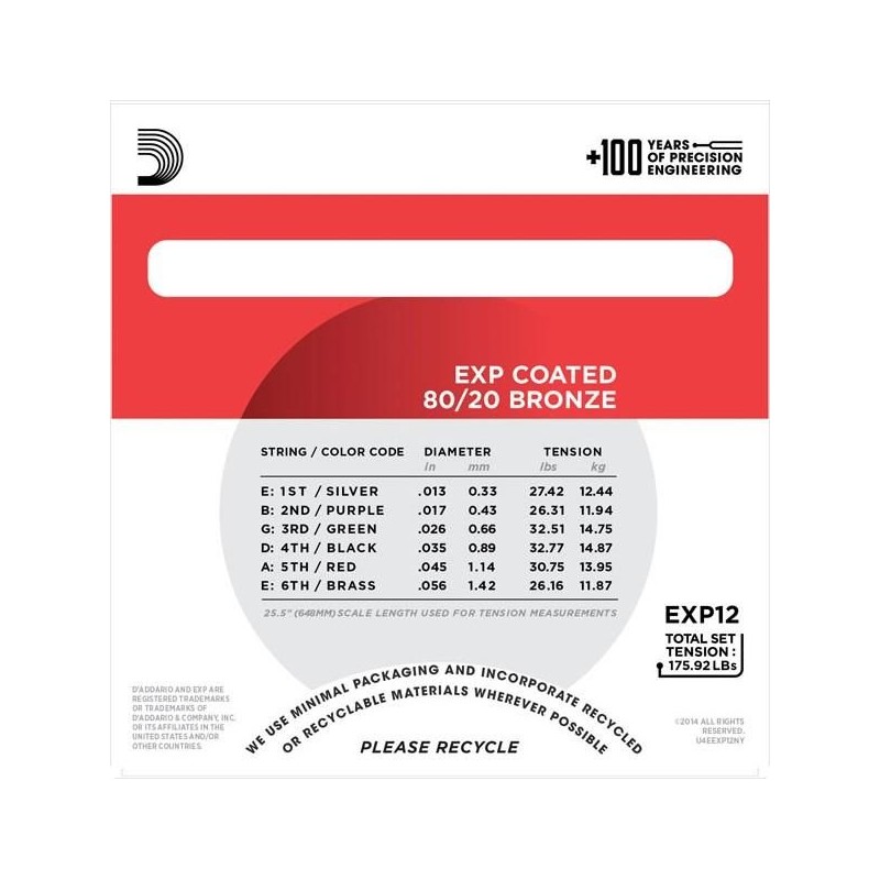 D'Addario EXP12 Medium 13-56