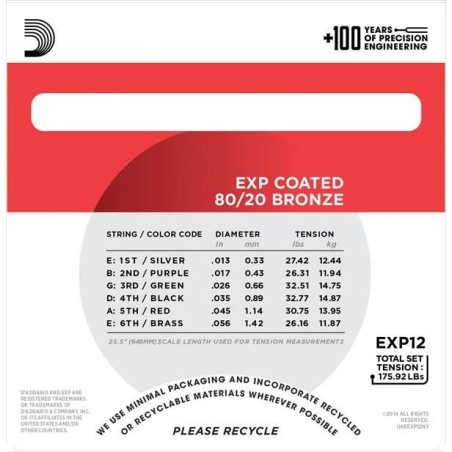 D'Addario EXP12 Medium 13-56