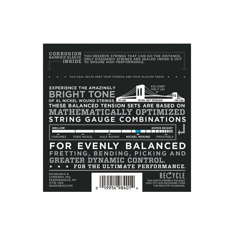 D'Addario EXL110BT Regular Light 10-46