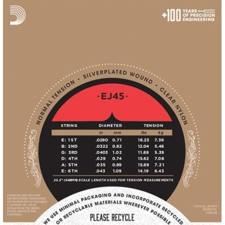 D'Addario EJ45 Pro Arte Normal