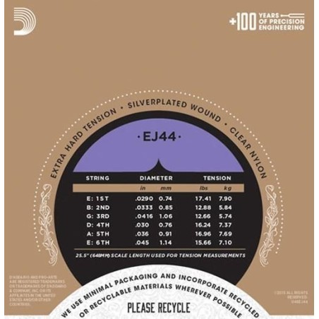 D'Addario EJ44 Pro Arte Extra Hard