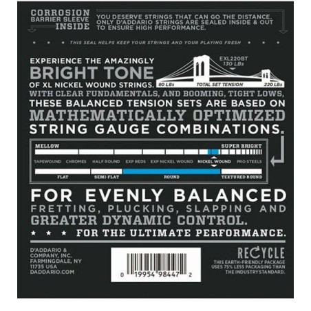 D'Addario EXL220BT Super Light 40-95