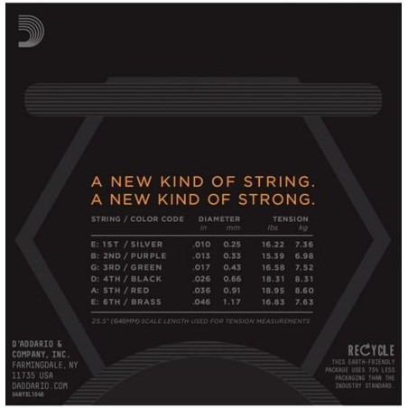 D'Addario NYXL1046 Regular Light 10-46