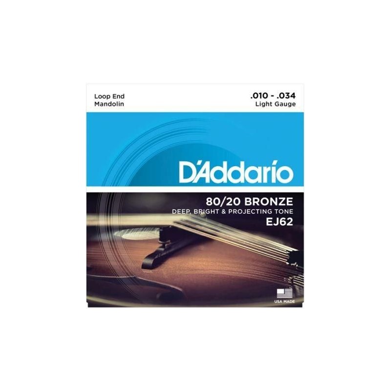 D'Addario EJ62 Mandolin Light 10-34
