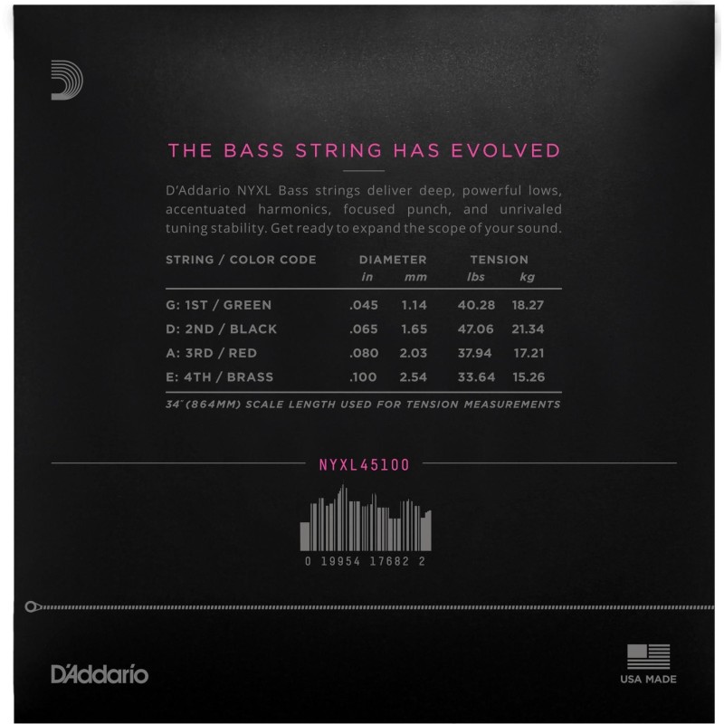 D'Addario NYXL45100 Regular Light 45-100
