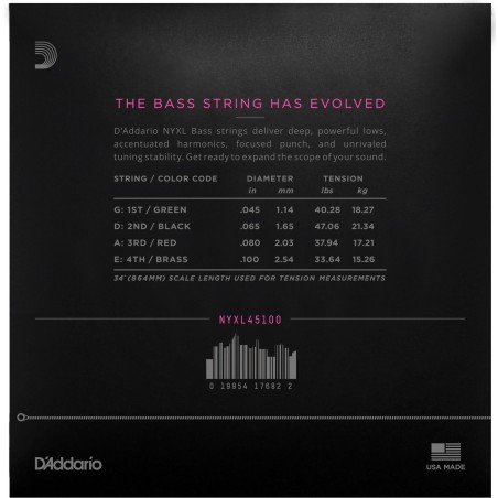 D'Addario NYXL45100 Regular Light 45-100