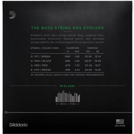 D'Addario NYXL4095 Super Light 40-95