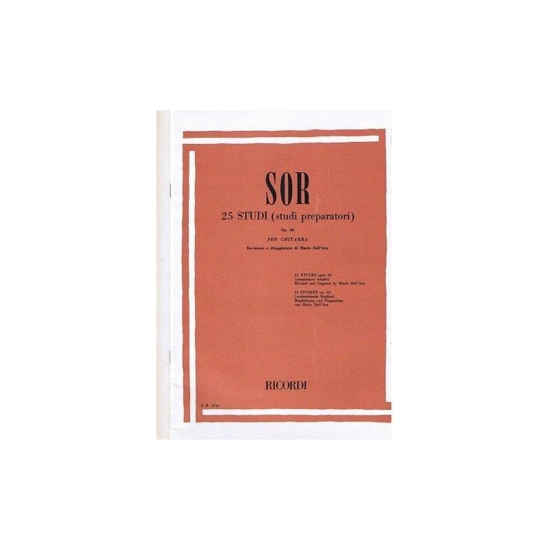 Sor - 25 Studi Preparatori Op. 60 