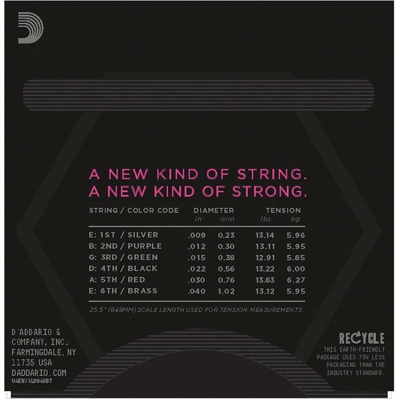 D'Addario NYXL0940BT Nickel Wound Super Light 09-40