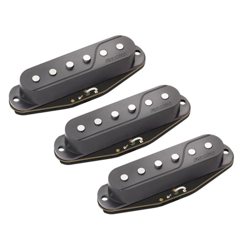 Fishman Fluence Single Width Pickup Strat Set of 3 Black