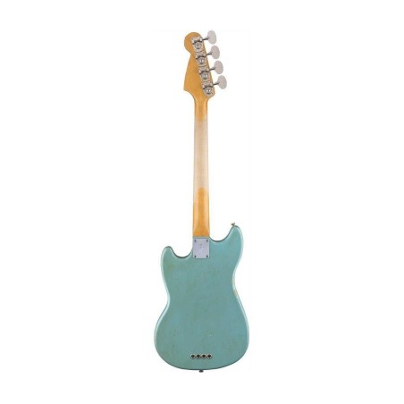 Fender JMJ Road Worn Mustang Bass Faded Daphne Blue Con Gig Bag Deluxe