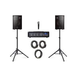 Alesis PA System With Stands