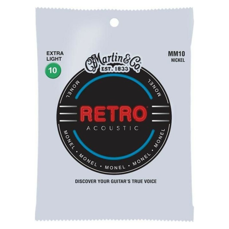 Martin MM10 Retro Acoustic Guitar Strings Extra Light