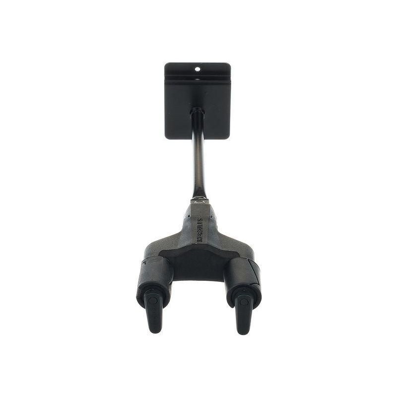 K&M 16280 Supporto Da Parete Per Chitarra - Salvaspazio E Sicuro, Colore Nero