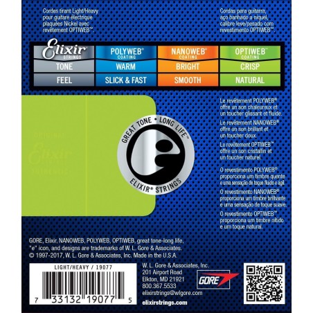 Elixir 19077 10-52 Light Heavy OPTIWEB