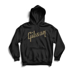 Gibson GA-LC-HDPOLGLG Logo Black Hoodie Large