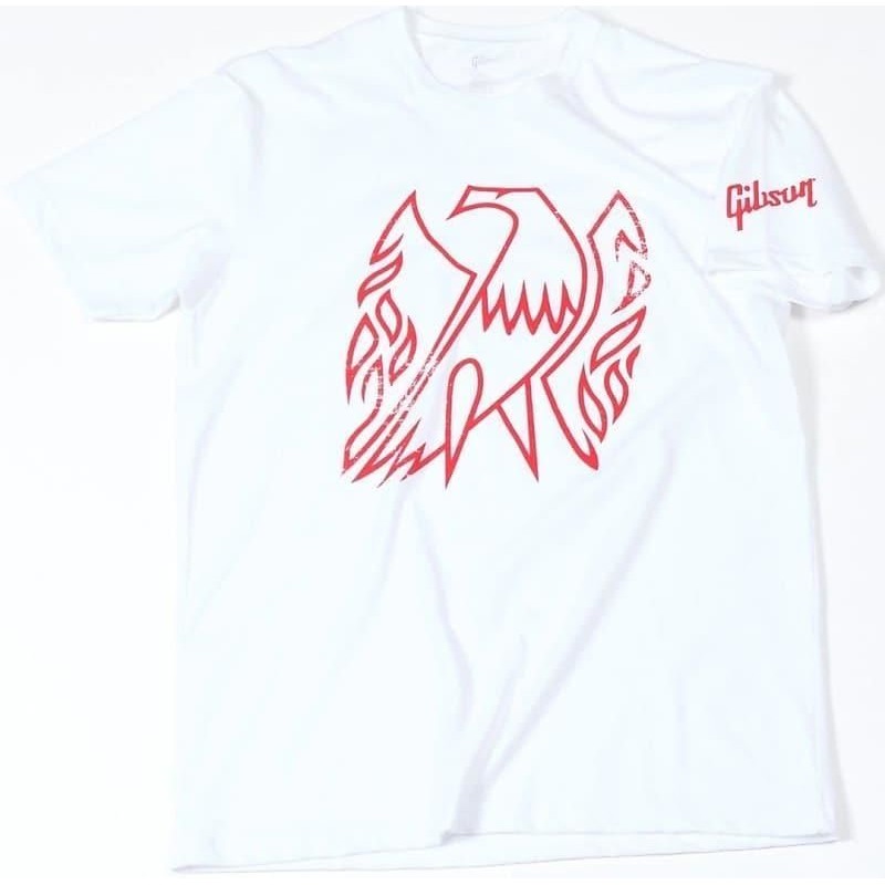Gibson GA-FBWMLG Firebird T-Shirt White Large
