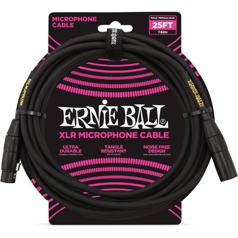 Ernie Ball 6073 25' Male/Female XLR Microphone Cable