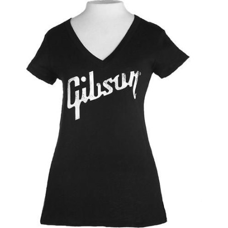 Gibson GA-BLVTMD Women's V-Neck T-Shirt Medium
