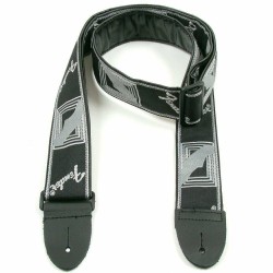 Fender 2” Monogrammed Straps Black/Light Grey/Dark Grey