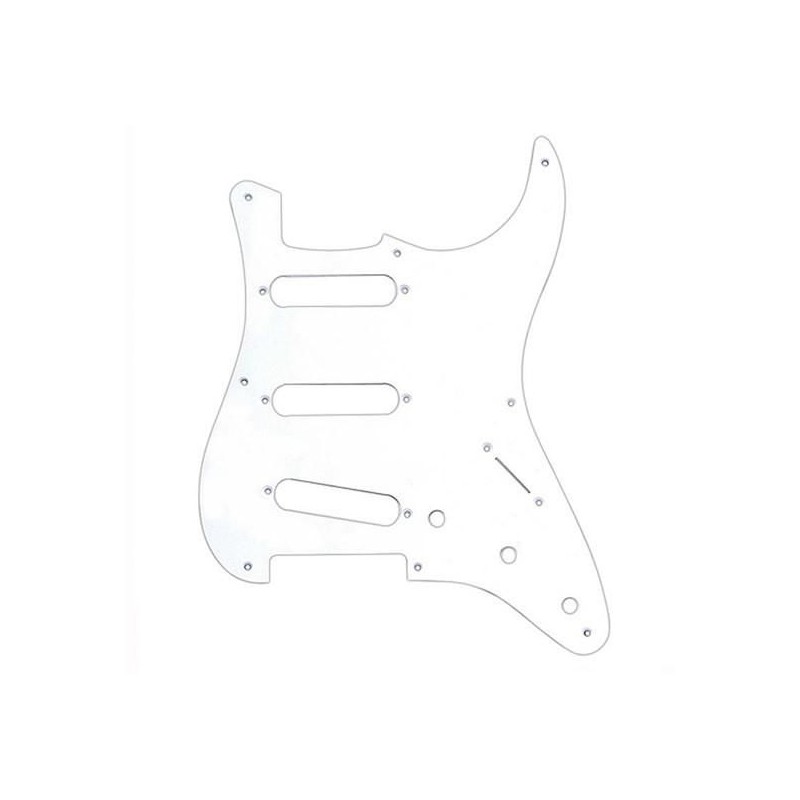 Fender Pickguard Stratocaster S/S/S 8-Hole Mount White 1-Ply