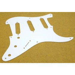 Fender Pickguard Stratocaster S/S/S 8-Hole Mount White 1-Ply