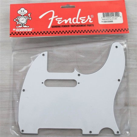 Fender Pickguard Telecaster 8-Hole Mount White 3-Ply
