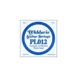 D'Addario PL012 .012 Plain Steel