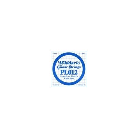 D'Addario PL012 .012 Plain Steel