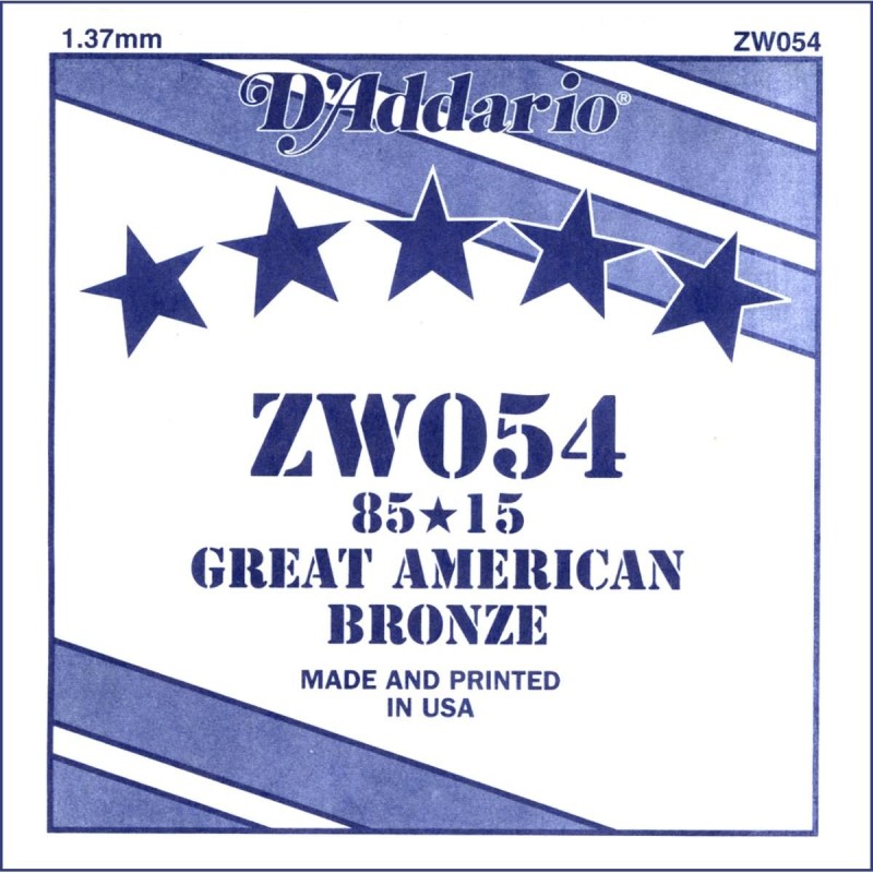 D'Addario ZW054 .054 85/15 Bronze Wound