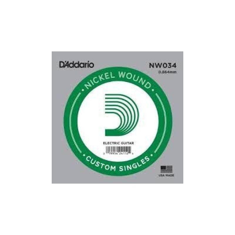 D'Addario NW034 .034 XL Nickel Wound
