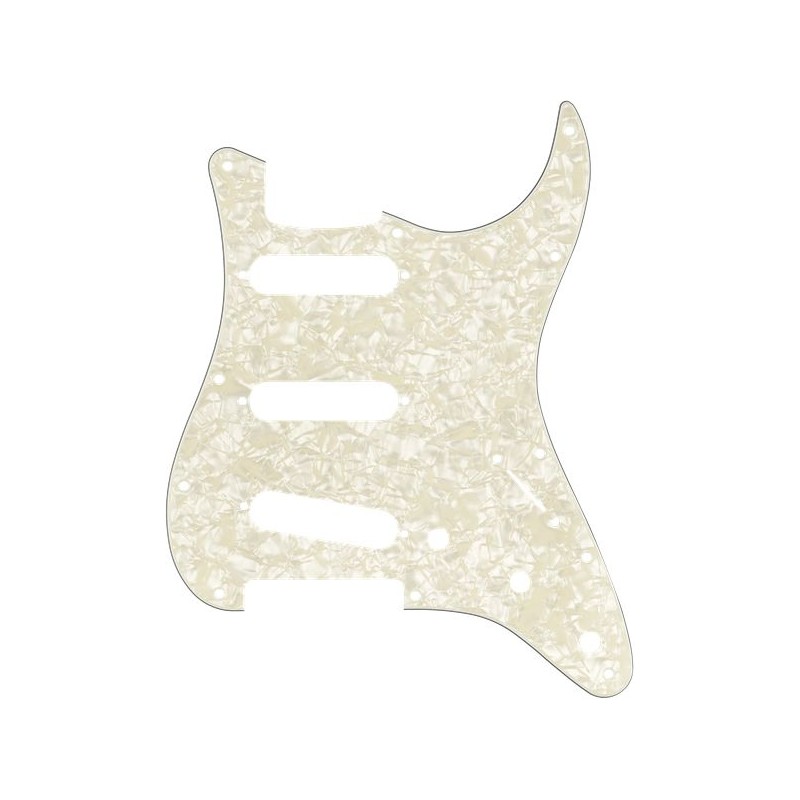 Fender Pickguard Stratocaster S/S/S 11-Hole Mount Aged White Pearl 4-Ply