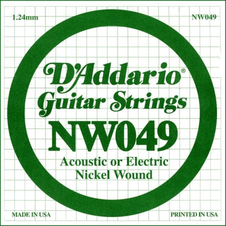 D'Addario NW049 .049 XL Nickel Wound