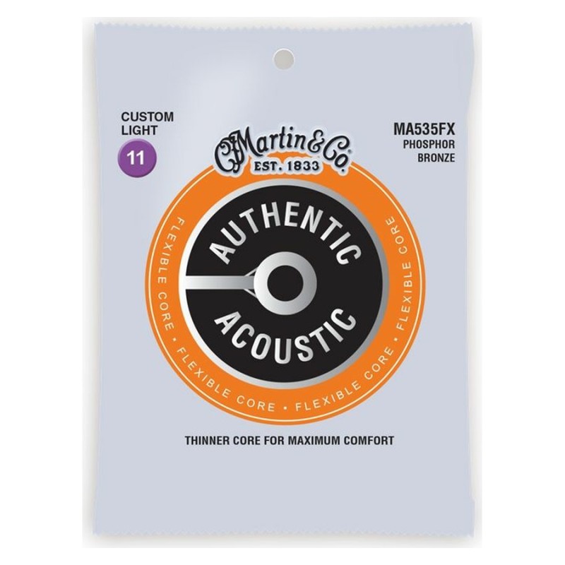Martin MA535FX Phosphor Bronze Authentic Acoustic Flexible Core Custom Light