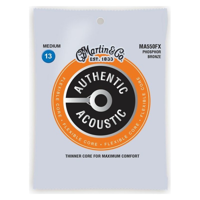 Martin MA550FX Phosphor Bronze Authentic Acoustic Flexible Core Medium