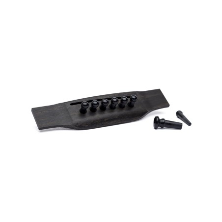 Martin 18APP0003 Authentic Series Bridge and End Pin Set Plain Black