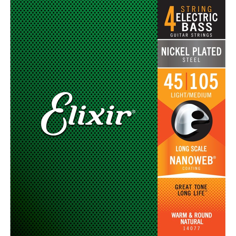 Elixir 14077 45-105 Light Medium NANOWEB