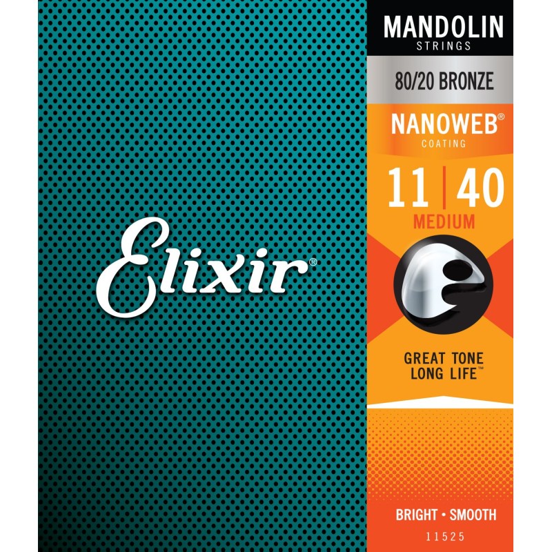 Elixir 11525 11-40 Mandolin Medium NANOWEB
