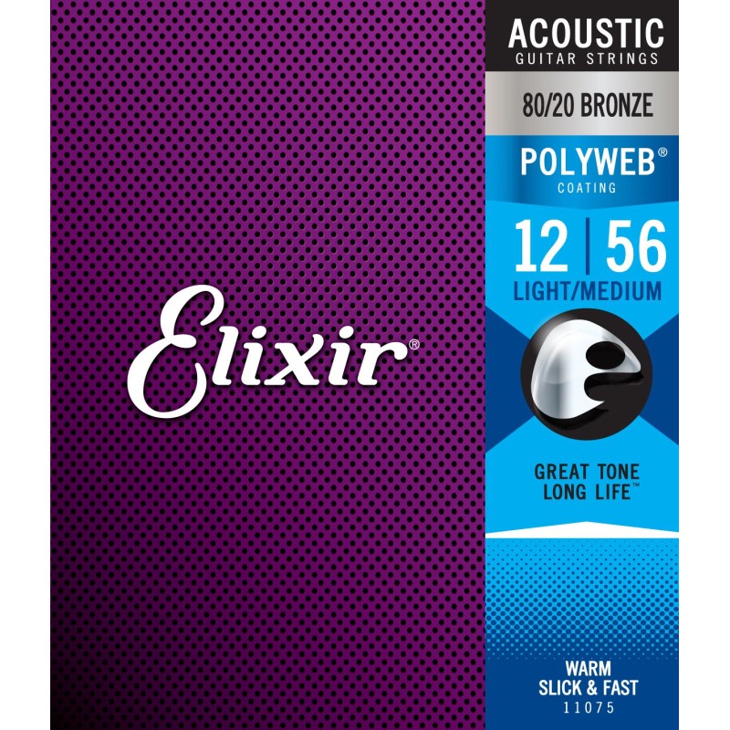 Elixir 11075 12-56 Light Medium POLYWEB